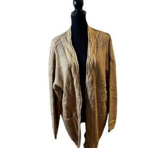 Sherosa Women's Oversized Sweaters Cable Knit Open Front Chunky Cardigan